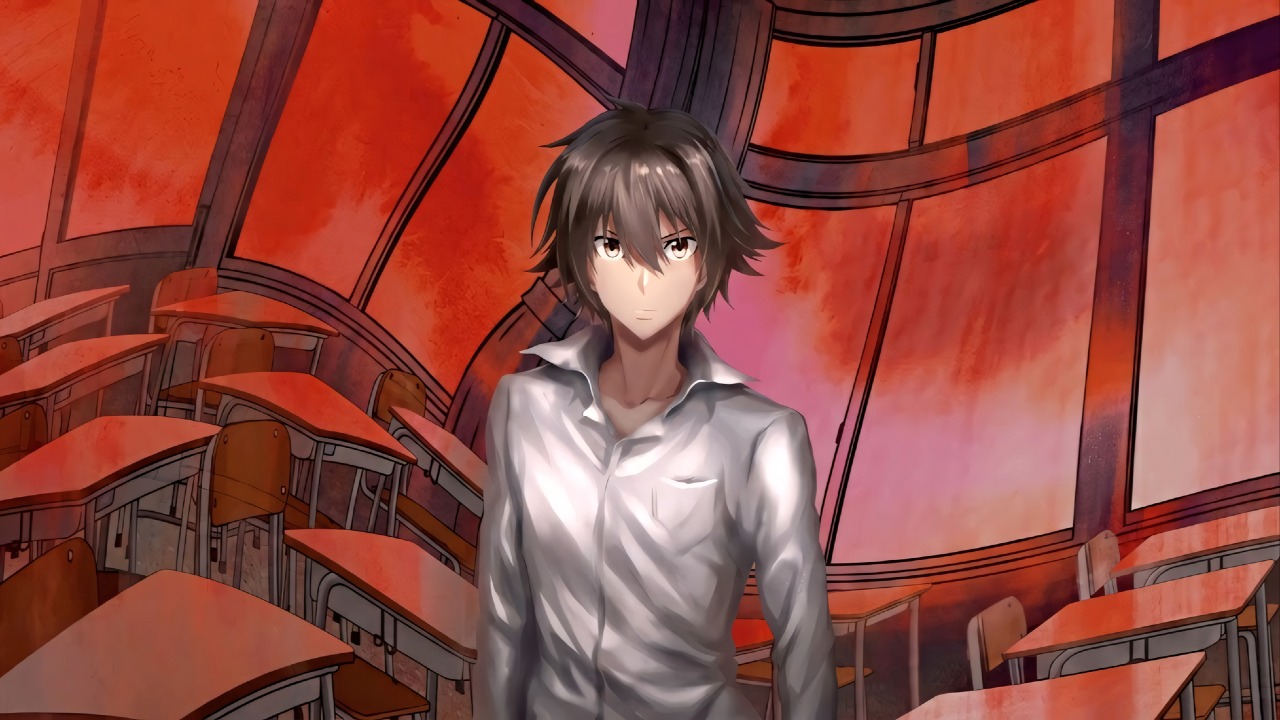 Ousama Game: Kigen kapak arka planı