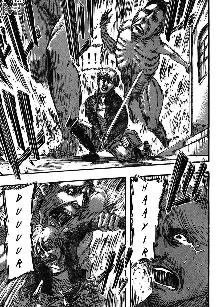 Attack on Titan mangasının 035 bölümünün 42. sayfasını okuyorsunuz.