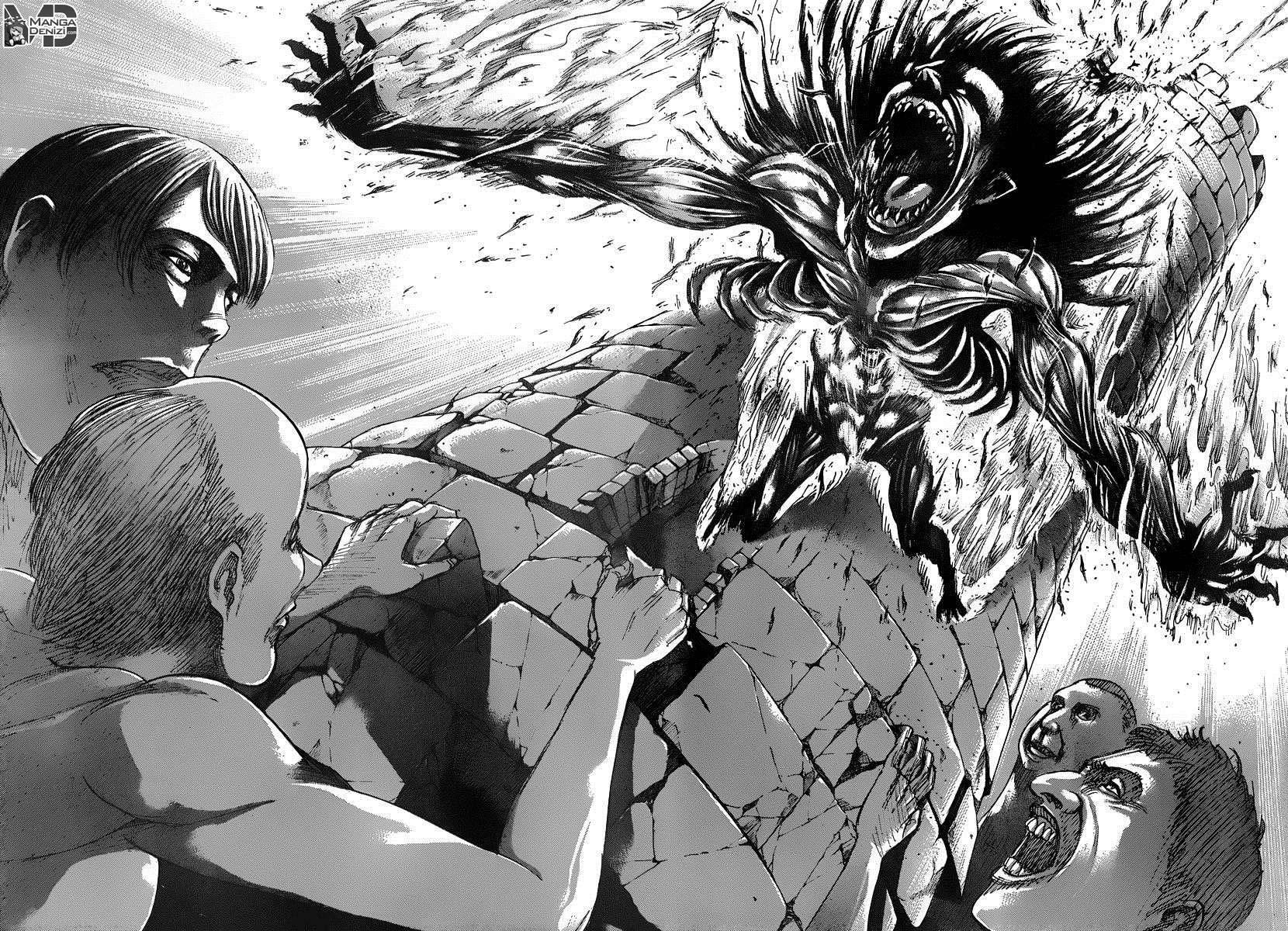 Attack on Titan mangasının 040 bölümünün 41. sayfasını okuyorsunuz.