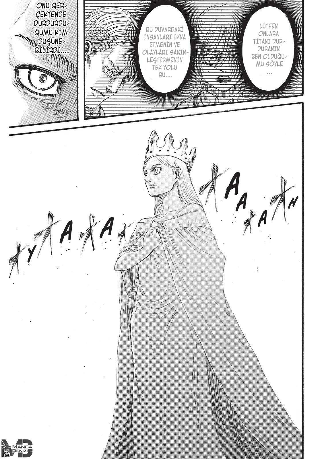 Attack on Titan mangasının 069 bölümünün 45. sayfasını okuyorsunuz.
