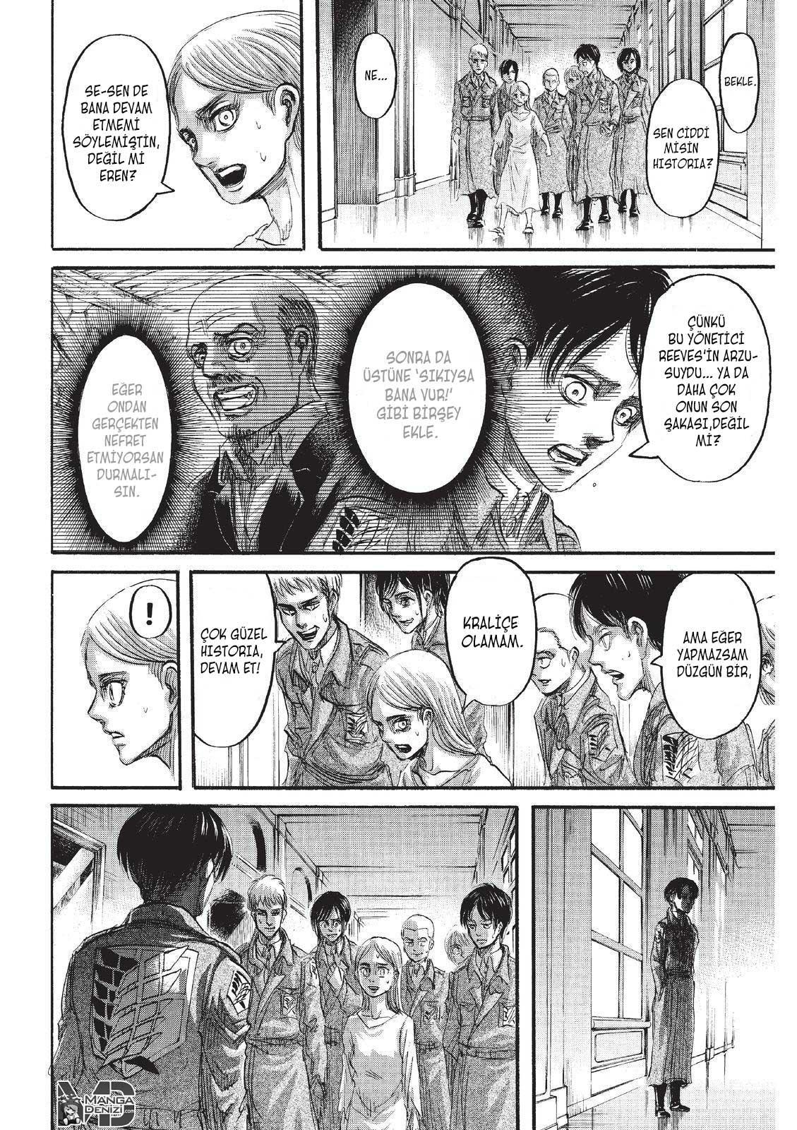 Attack on Titan mangasının 069 bölümünün 46. sayfasını okuyorsunuz.