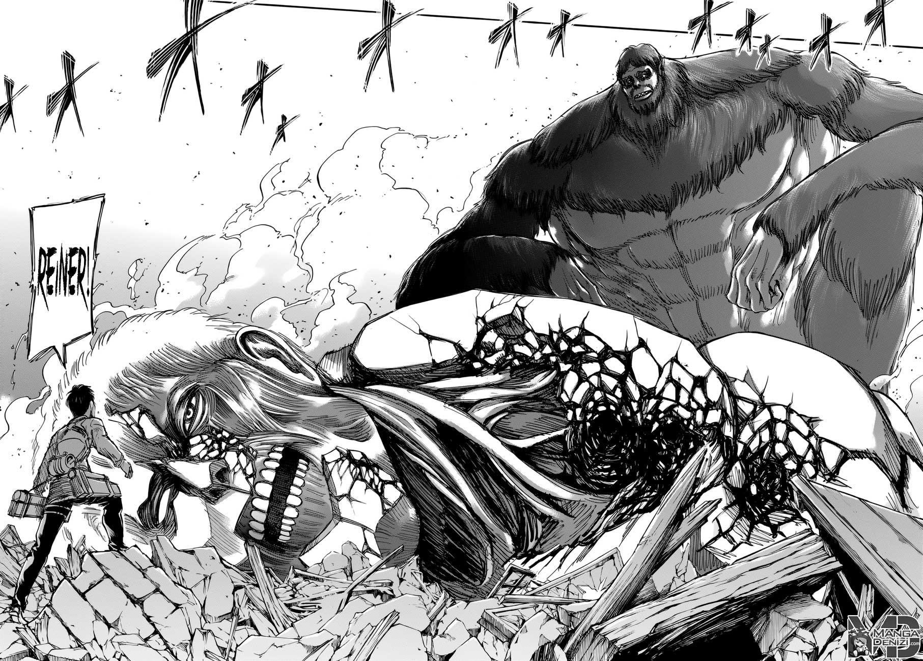 Attack on Titan mangasının 070 bölümünün 43. sayfasını okuyorsunuz.