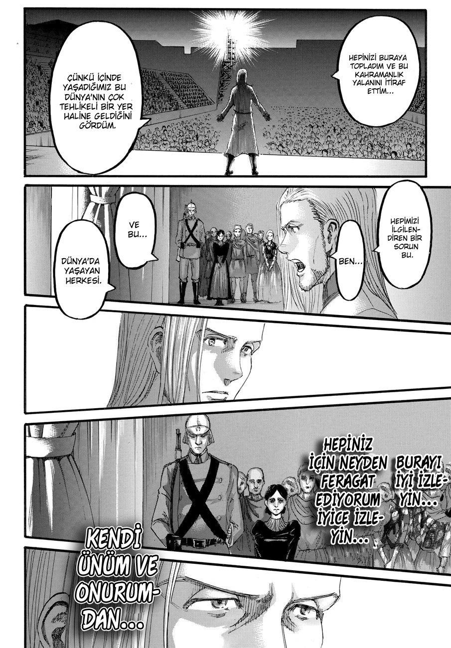 Attack on Titan mangasının 100 bölümünün 13. sayfasını okuyorsunuz.