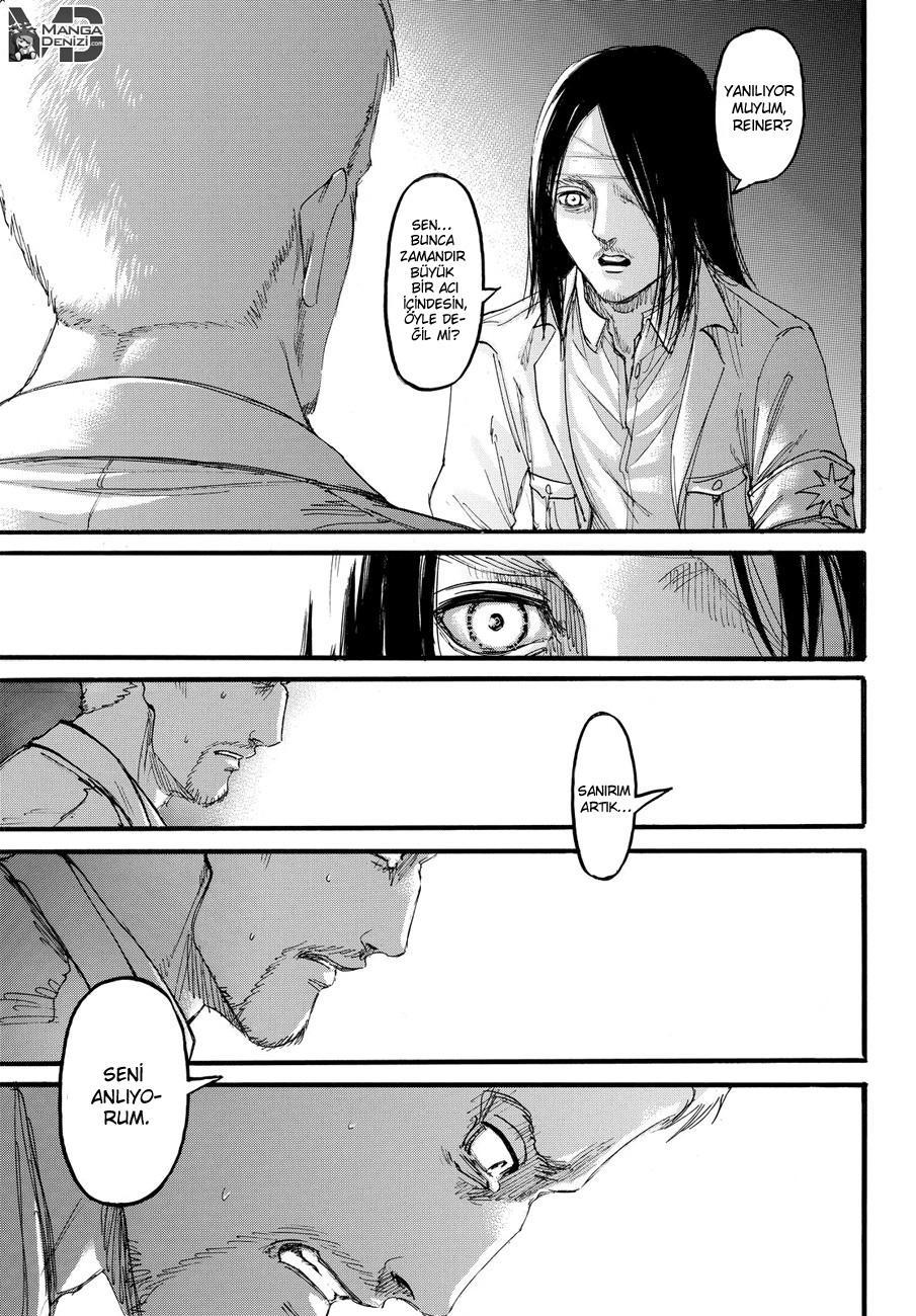 Attack on Titan mangasının 100 bölümünün 28. sayfasını okuyorsunuz.