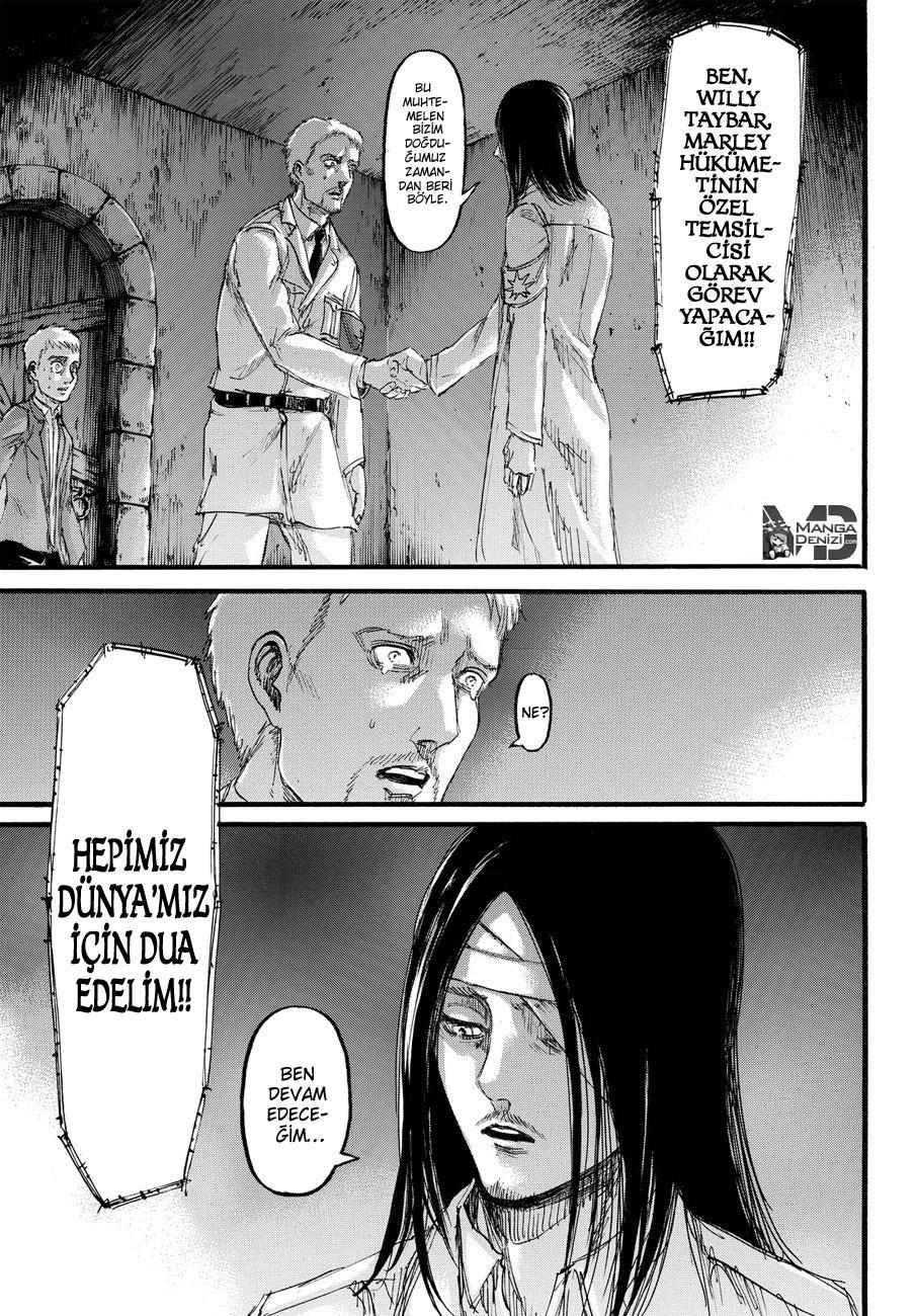 Attack on Titan mangasının 100 bölümünün 38. sayfasını okuyorsunuz.