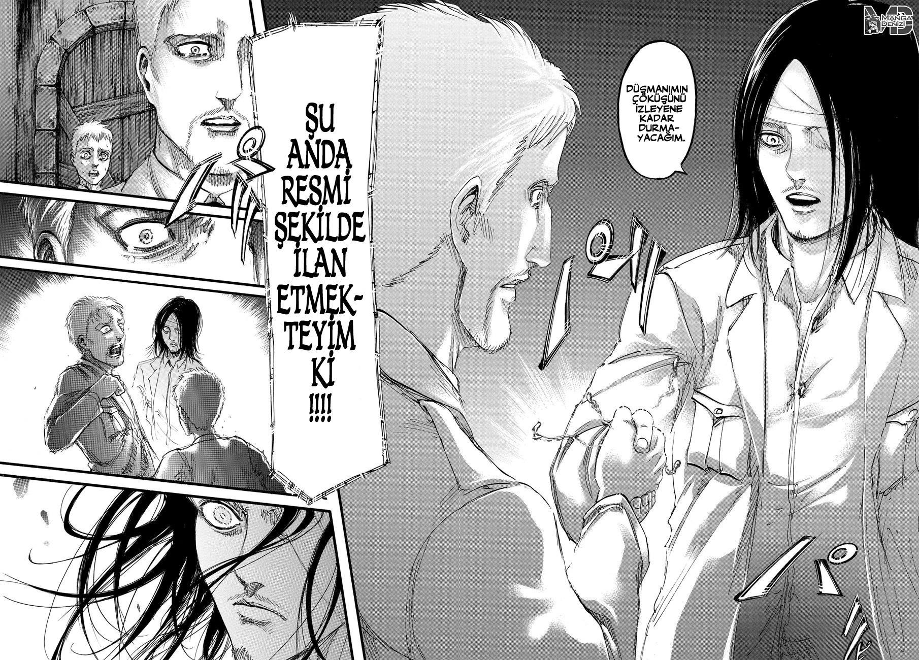 Attack on Titan mangasının 100 bölümünün 39. sayfasını okuyorsunuz.