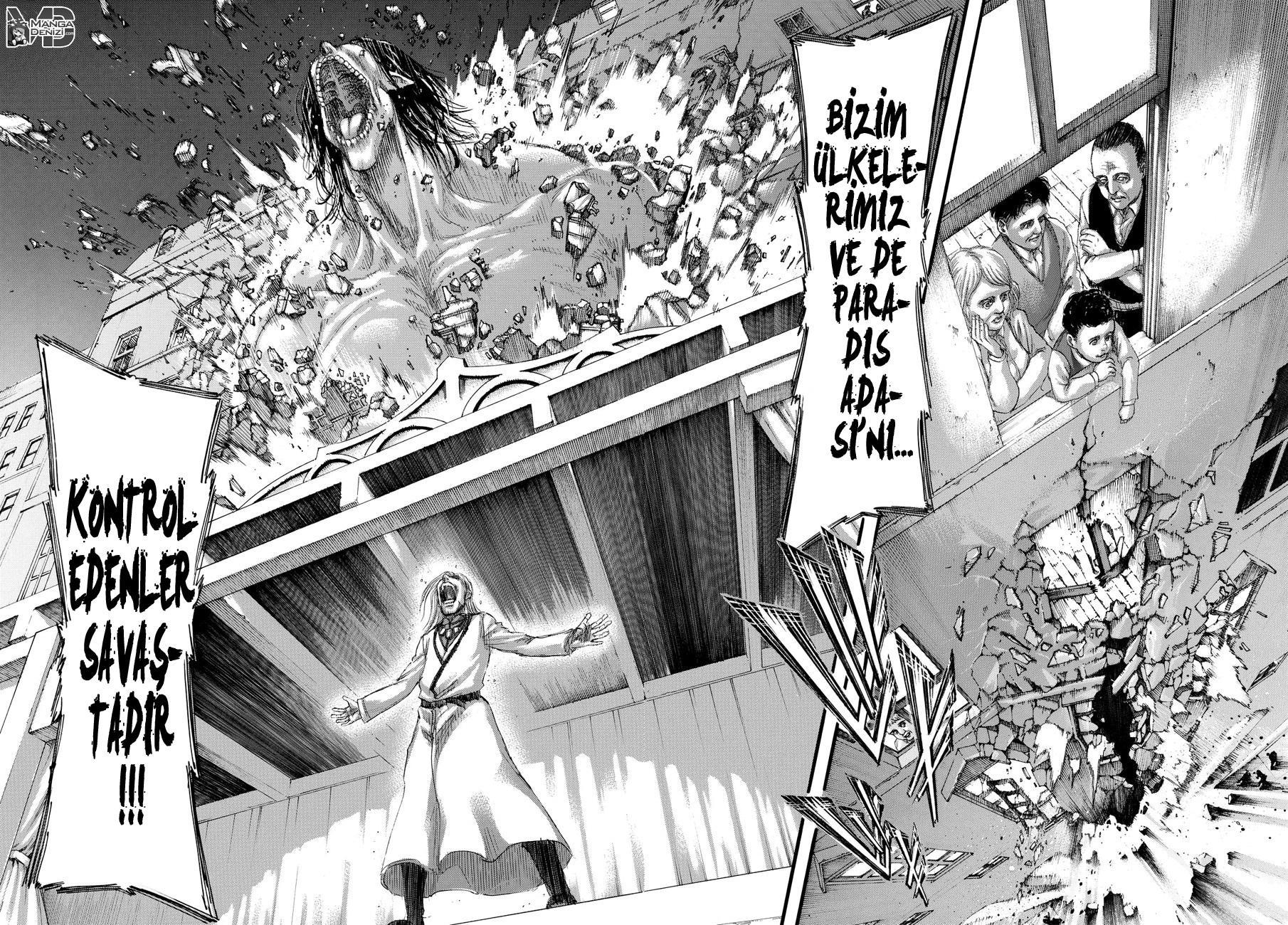 Attack on Titan mangasının 100 bölümünün 40. sayfasını okuyorsunuz.