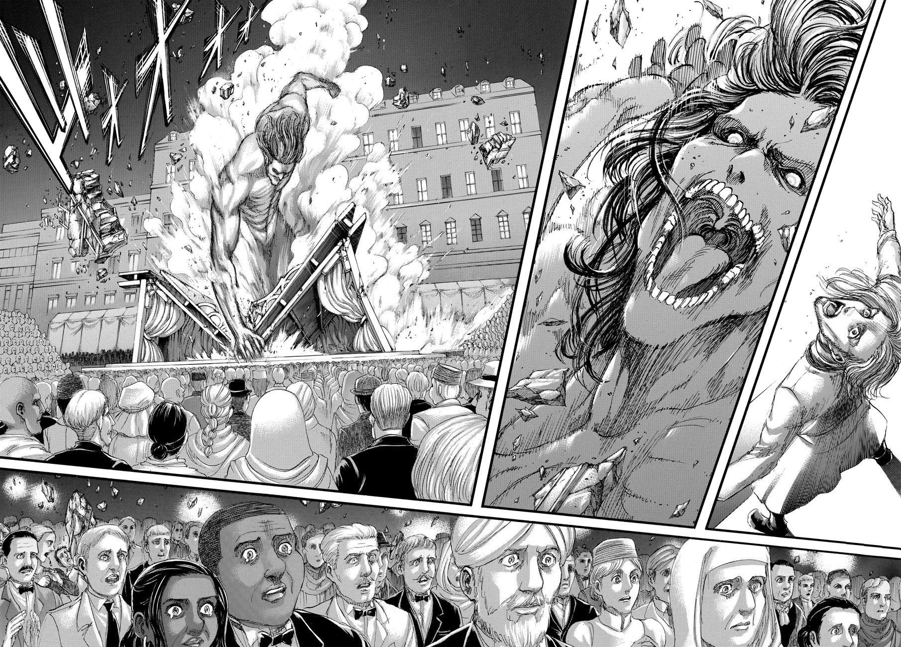 Attack on Titan mangasının 100 bölümünün 41. sayfasını okuyorsunuz.