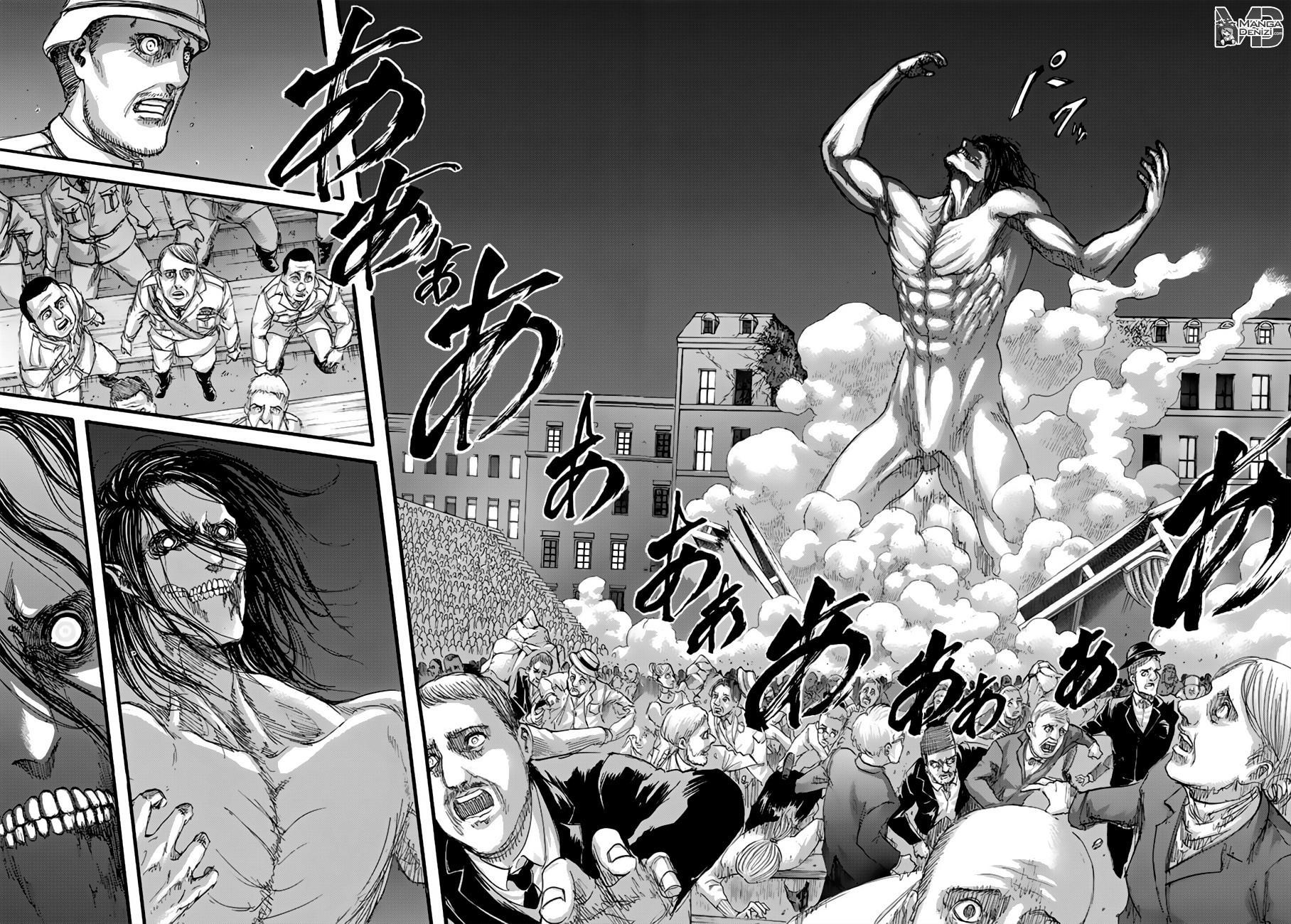Attack on Titan mangasının 101 bölümünün 3. sayfasını okuyorsunuz.