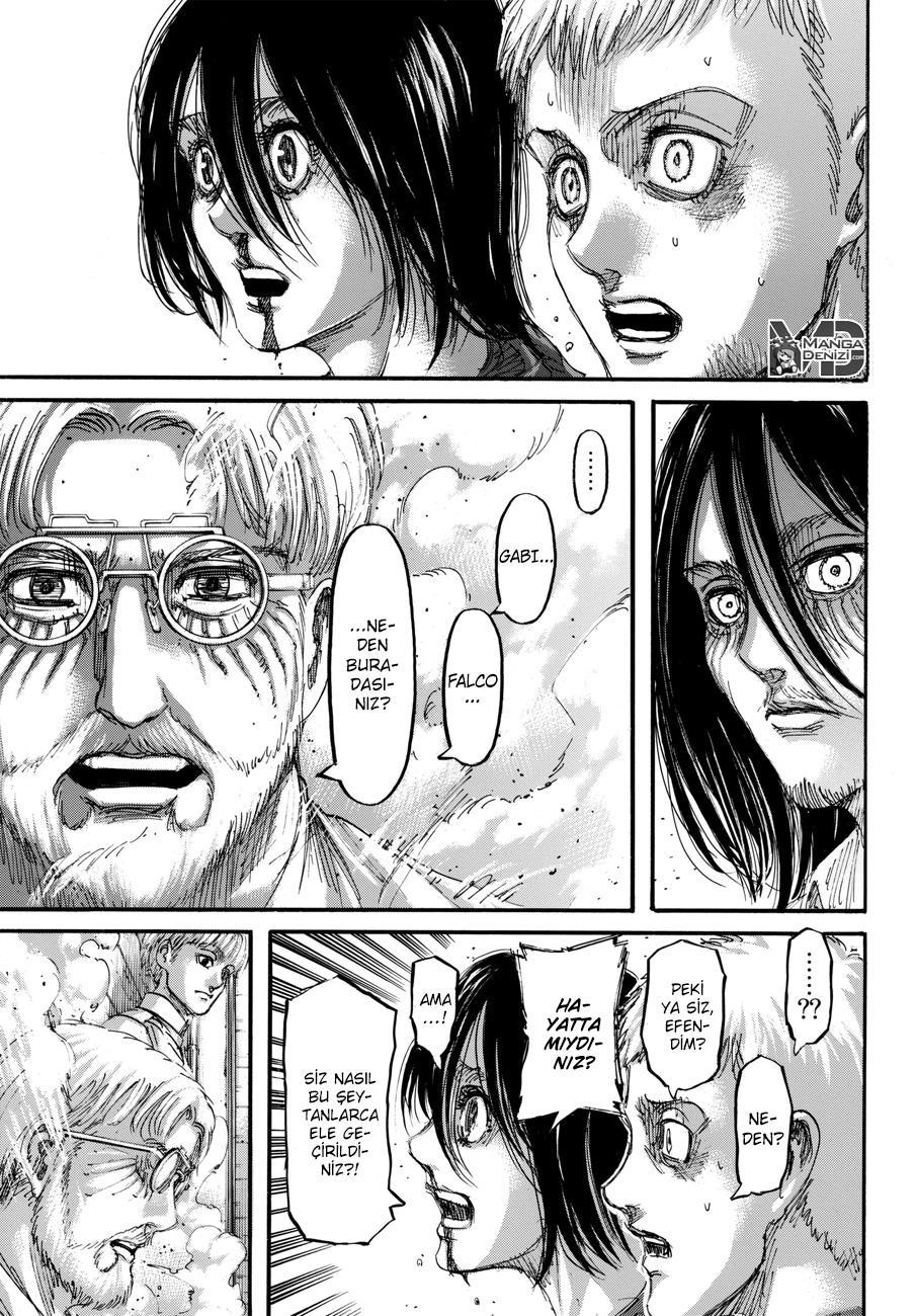Attack on Titan mangasının 105 bölümünün 38. sayfasını okuyorsunuz.