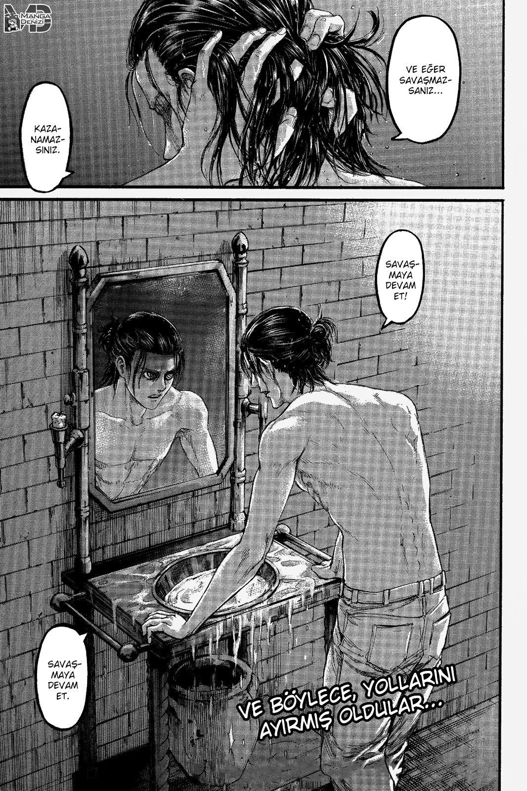 Attack on Titan mangasının 106 bölümünün 46. sayfasını okuyorsunuz.