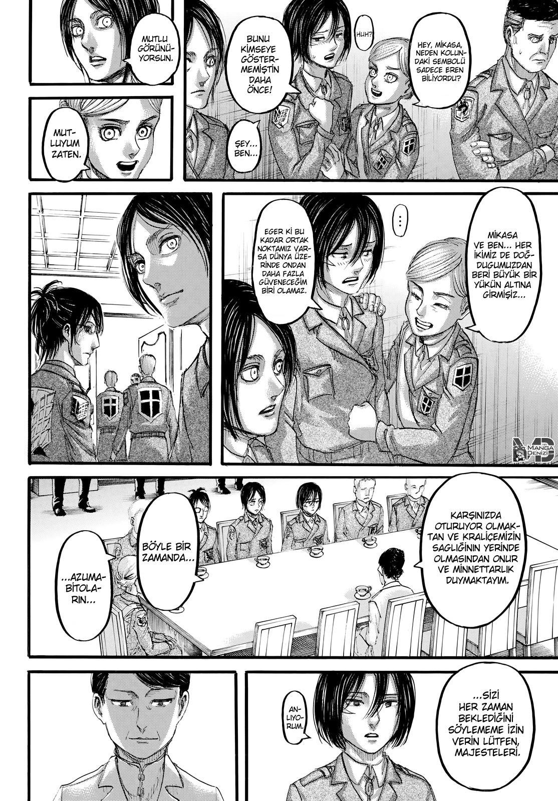 Attack on Titan mangasının 107 bölümünün 13. sayfasını okuyorsunuz.