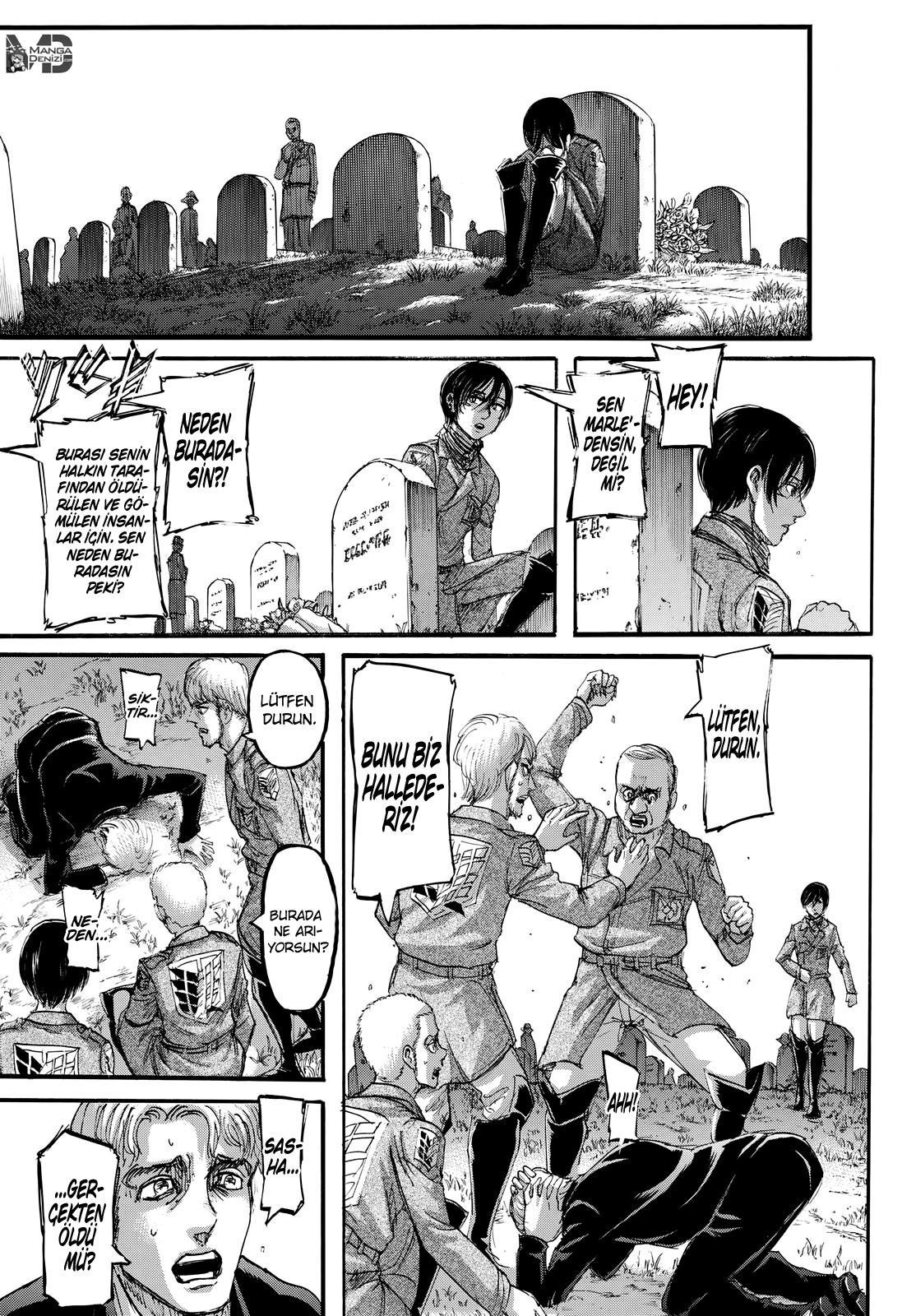 Attack on Titan mangasının 107 bölümünün 32. sayfasını okuyorsunuz.