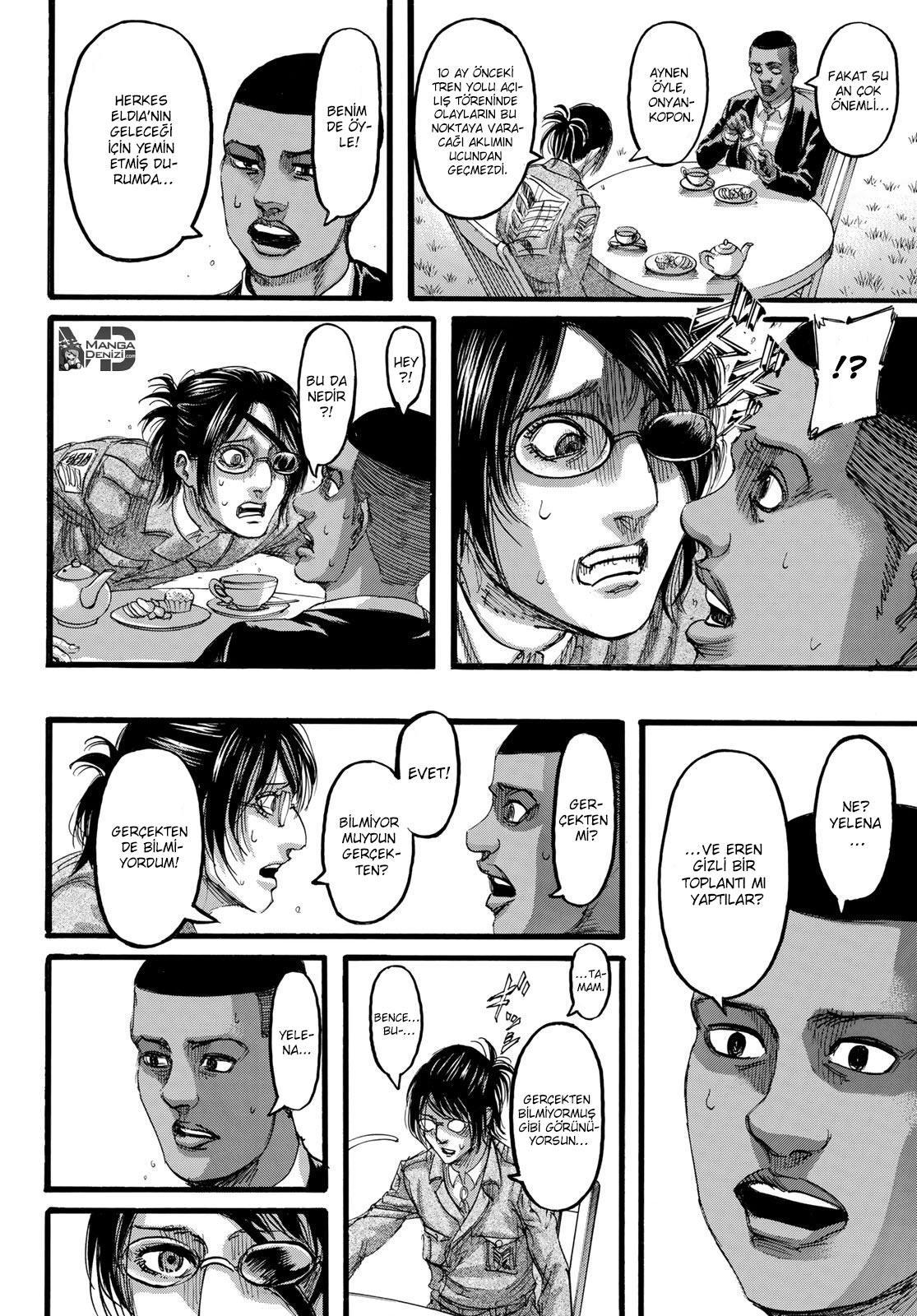 Attack on Titan mangasının 110 bölümünün 15. sayfasını okuyorsunuz.