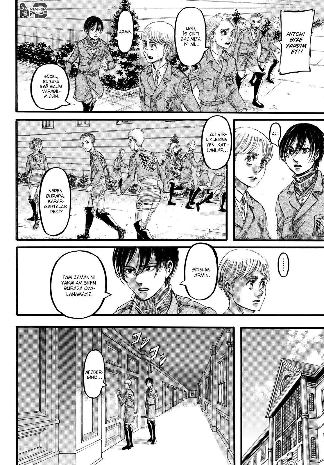 Attack on Titan mangasının 110 bölümünün 23. sayfasını okuyorsunuz.