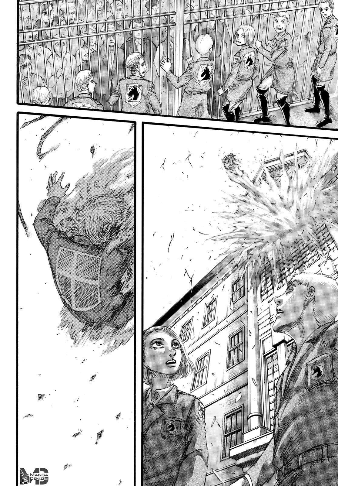 Attack on Titan mangasının 110 bölümünün 33. sayfasını okuyorsunuz.