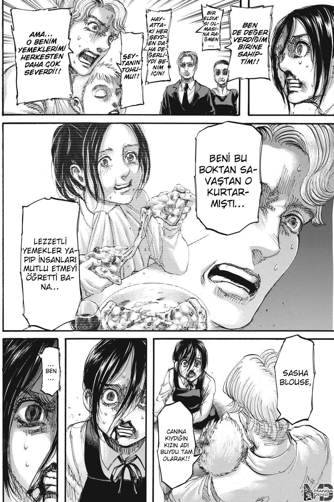 Attack on Titan mangasının 111 bölümünün 37. sayfasını okuyorsunuz.