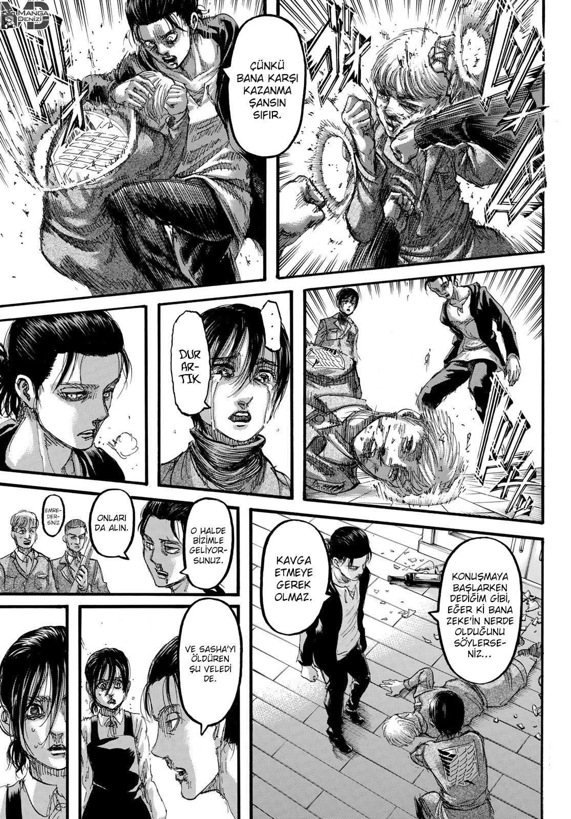 Attack on Titan mangasının 112 bölümünün 32. sayfasını okuyorsunuz.
