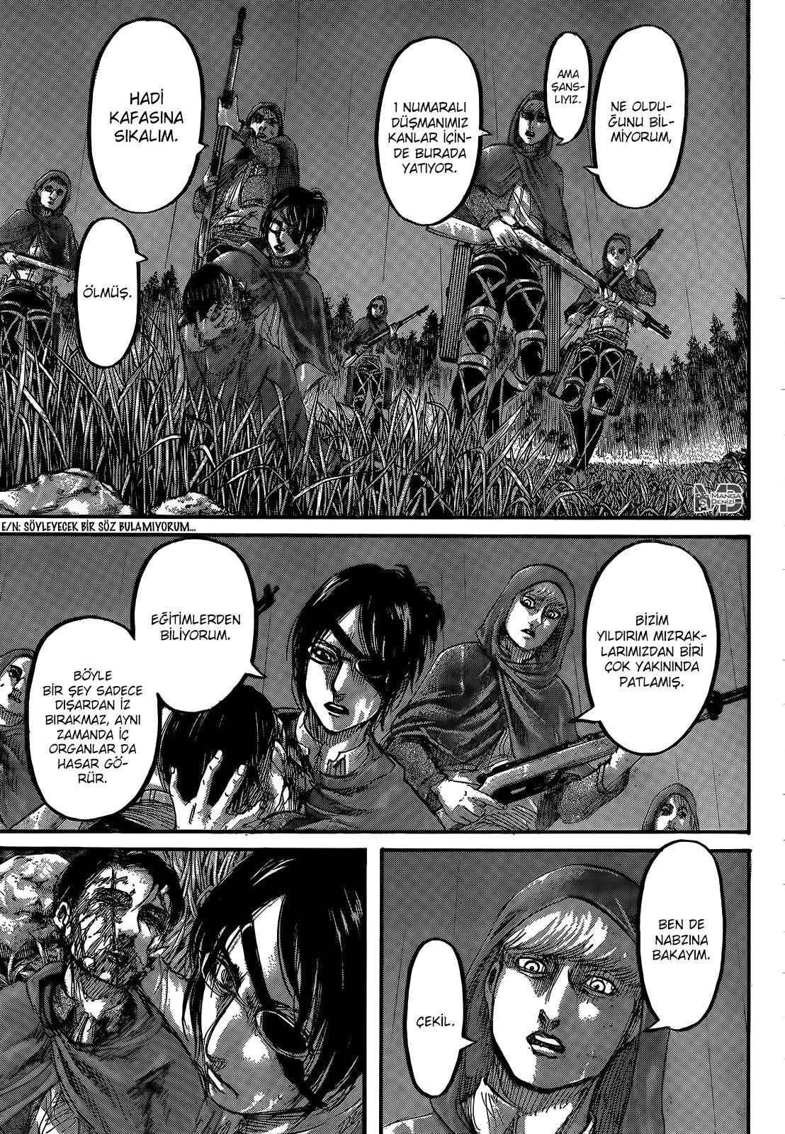 Attack on Titan mangasının 115 bölümünün 34. sayfasını okuyorsunuz.