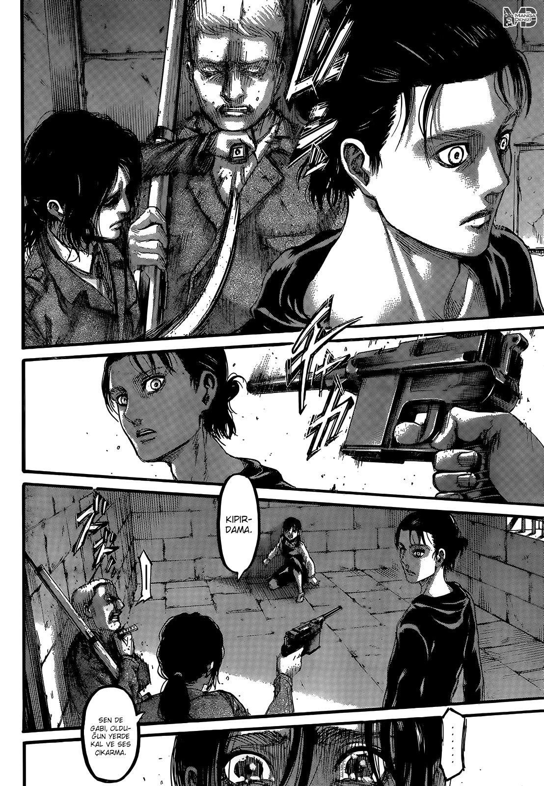 Attack on Titan mangasının 115 bölümünün 45. sayfasını okuyorsunuz.