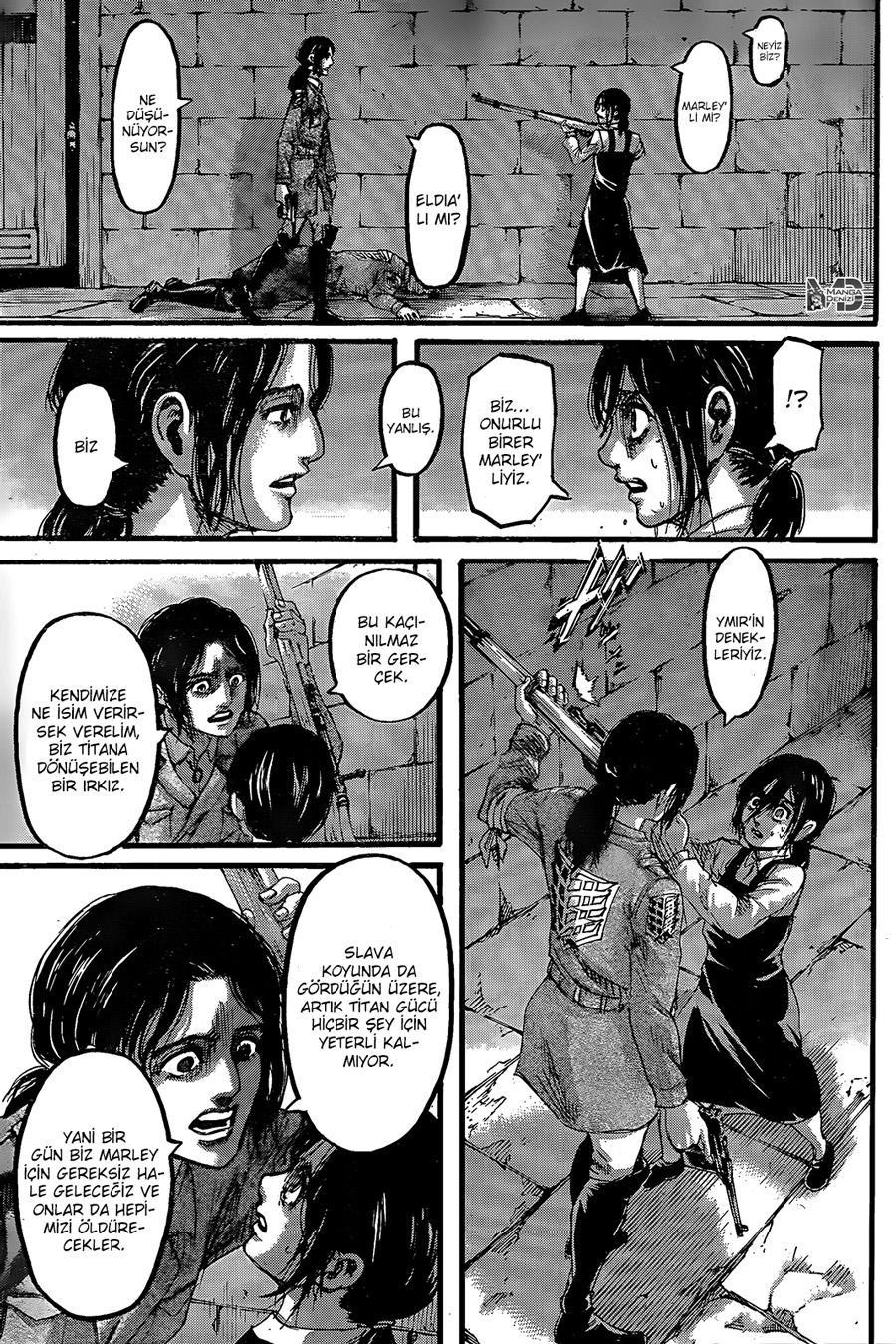 Attack on Titan mangasının 116 bölümünün 18. sayfasını okuyorsunuz.