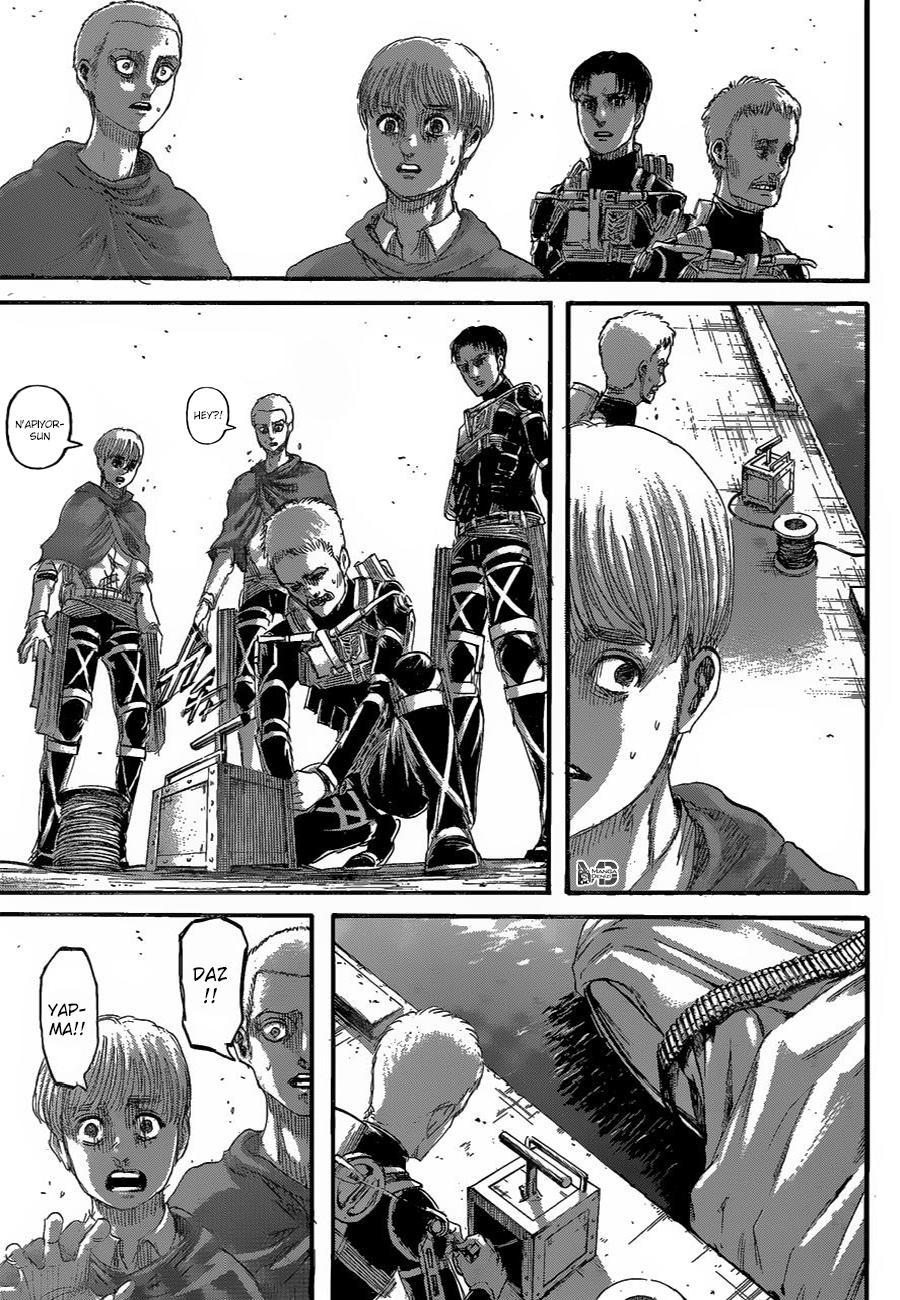 Attack on Titan mangasının 128 bölümünün 36. sayfasını okuyorsunuz.