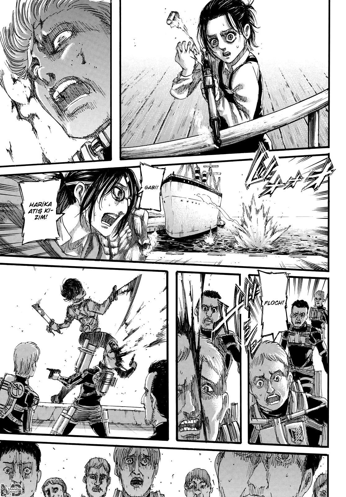Attack on Titan mangasının 129 bölümünün 34. sayfasını okuyorsunuz.