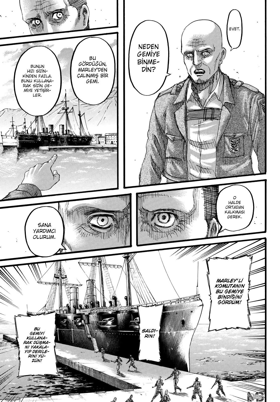 Attack on Titan mangasının 129 bölümünün 42. sayfasını okuyorsunuz.