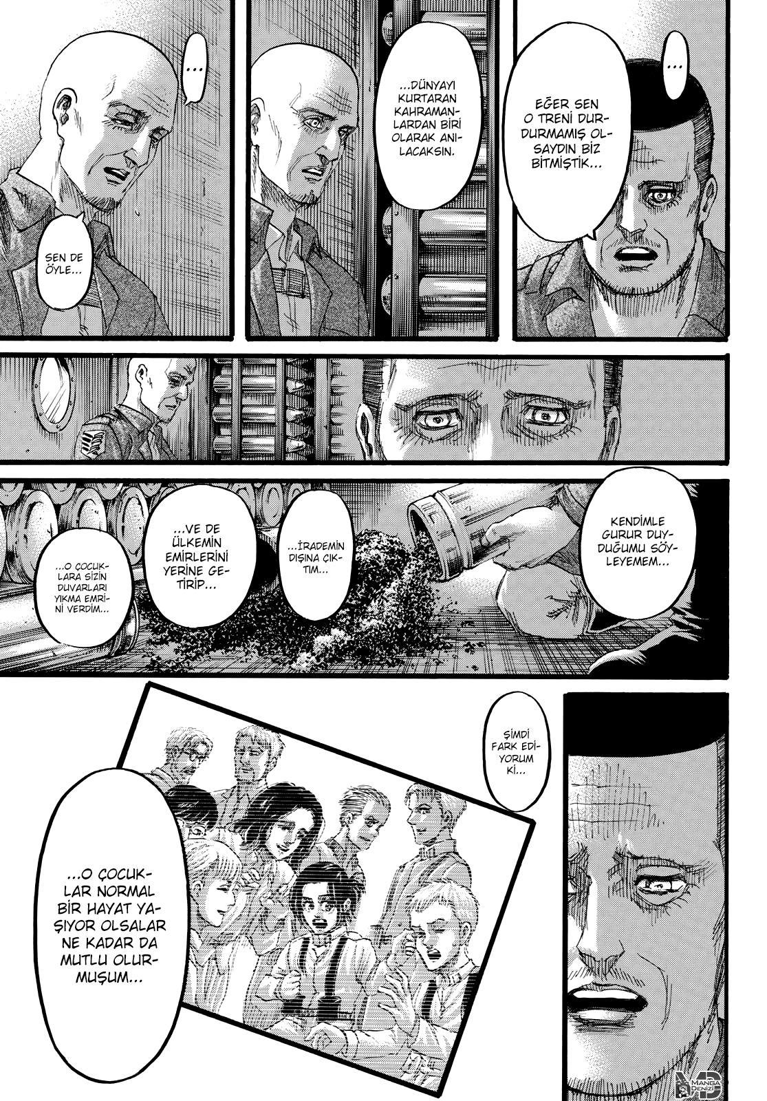 Attack on Titan mangasının 129 bölümünün 44. sayfasını okuyorsunuz.
