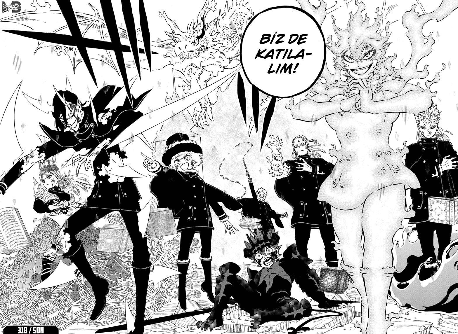 Black Clover mangasının 318 bölümünün 14. sayfasını okuyorsunuz.