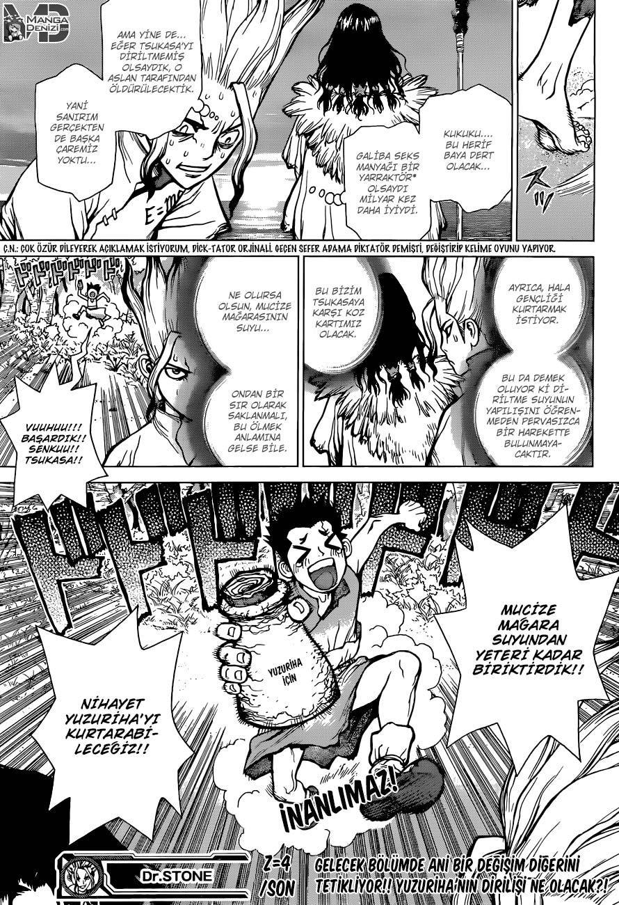 Dr. Stone mangasının 04 bölümünün 18. sayfasını okuyorsunuz.