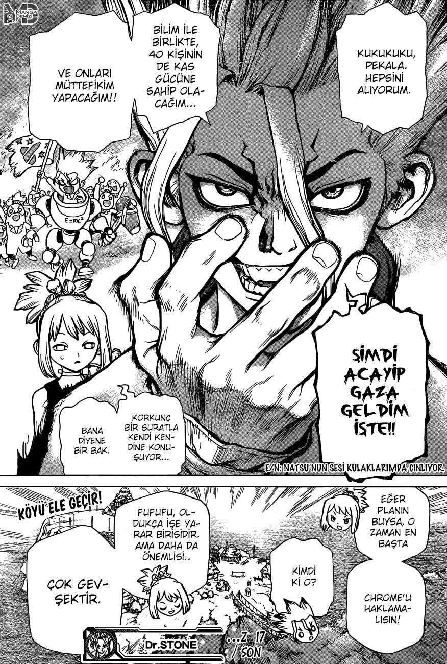 Dr. Stone mangasının 17 bölümünün 20. sayfasını okuyorsunuz.