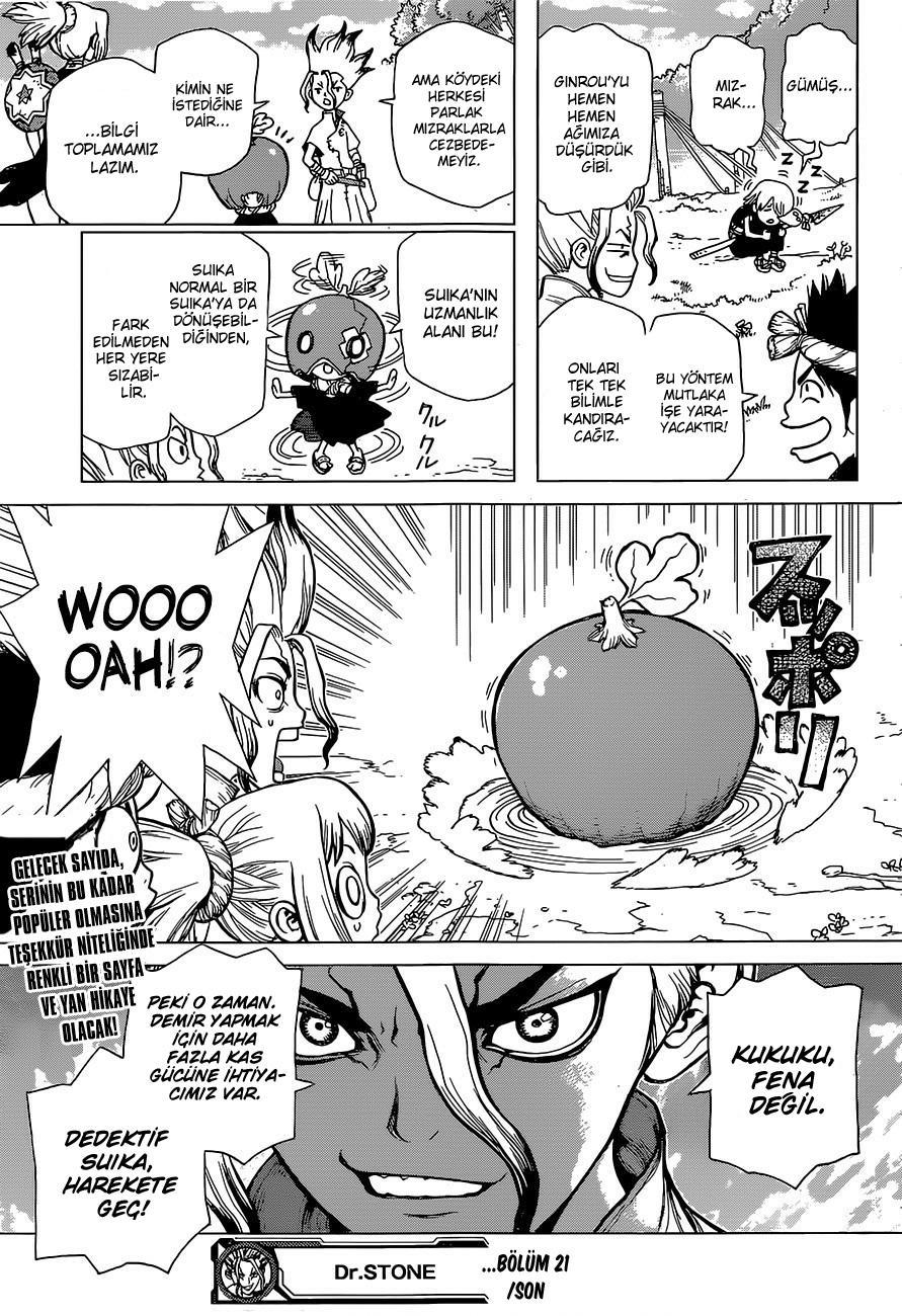 Dr. Stone mangasının 21 bölümünün 19. sayfasını okuyorsunuz.