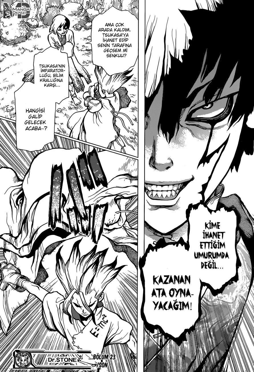 Dr. Stone mangasının 23 bölümünün 18. sayfasını okuyorsunuz.