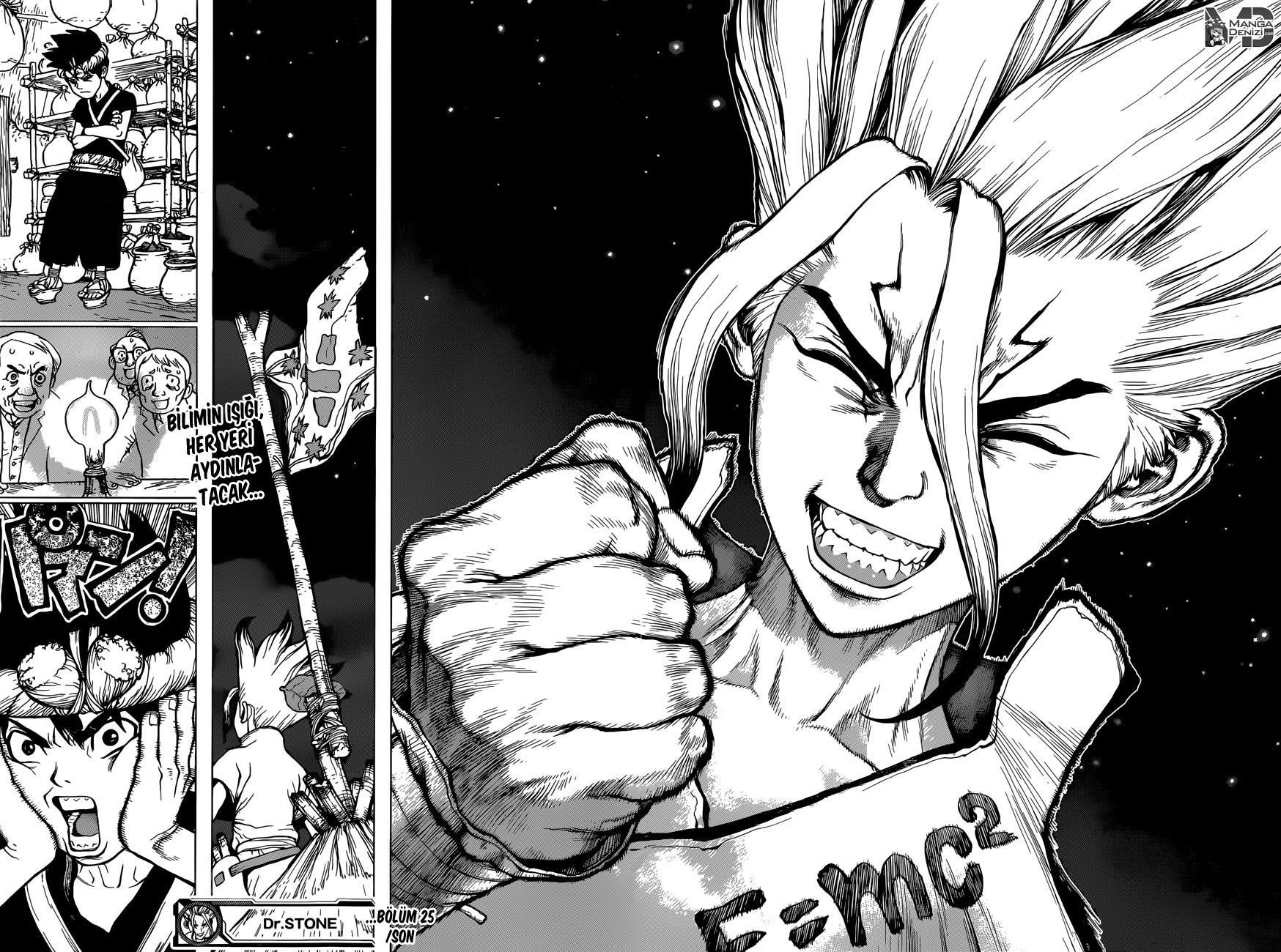 Dr. Stone mangasının 25 bölümünün 20. sayfasını okuyorsunuz.