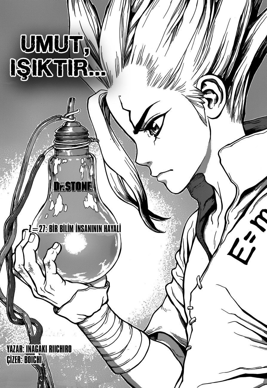 Dr. Stone mangasının 27 bölümünün 3. sayfasını okuyorsunuz.