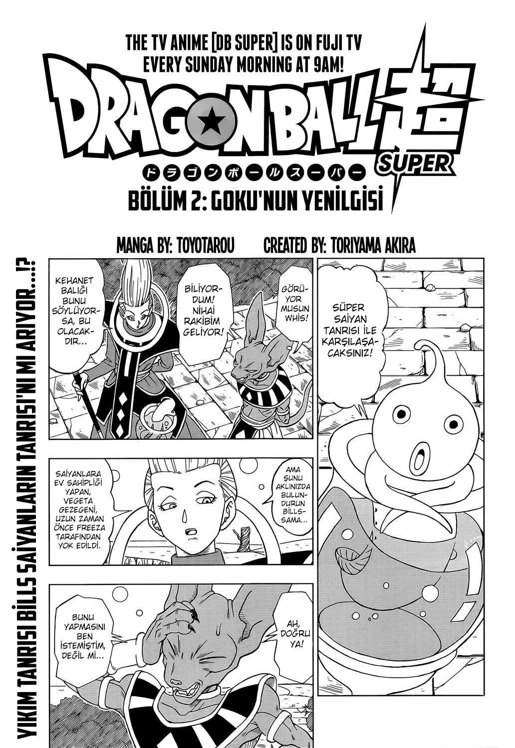 Dragon Ball Super mangasının 02 bölümünün 2. sayfasını okuyorsunuz.
