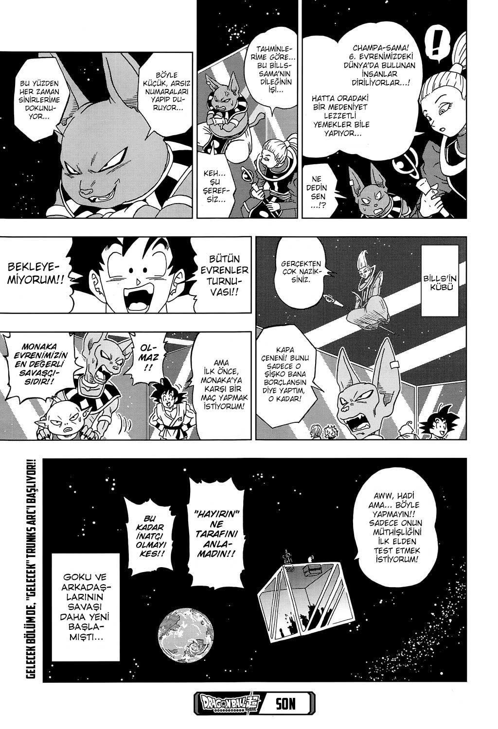 Dragon Ball Super mangasının 13 bölümünün 40. sayfasını okuyorsunuz.