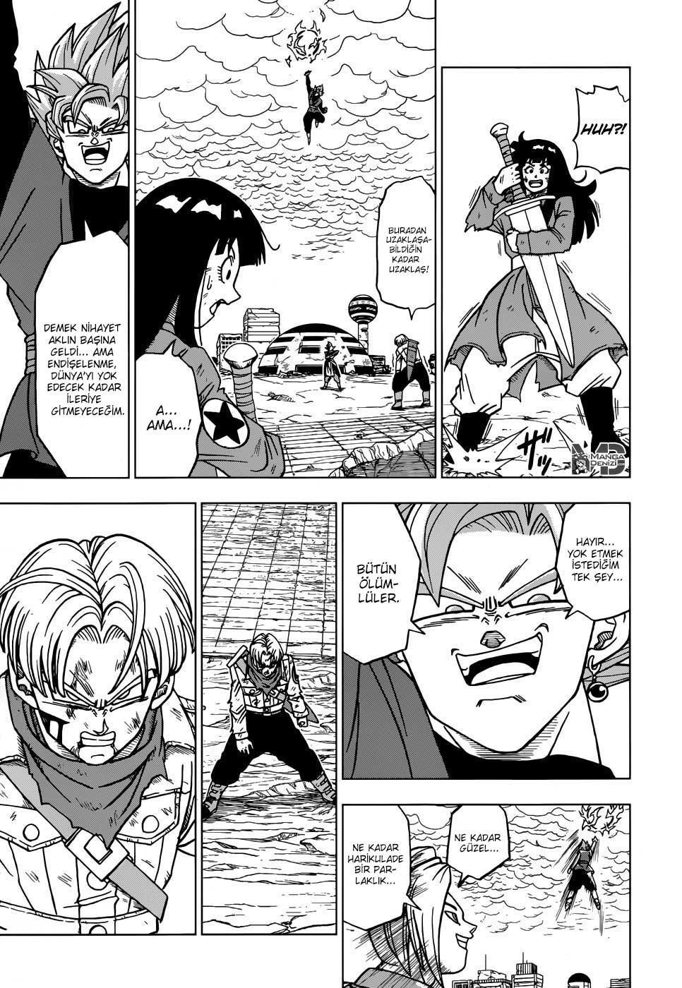 Dragon Ball Super mangasının 21 bölümünün 22. sayfasını okuyorsunuz.