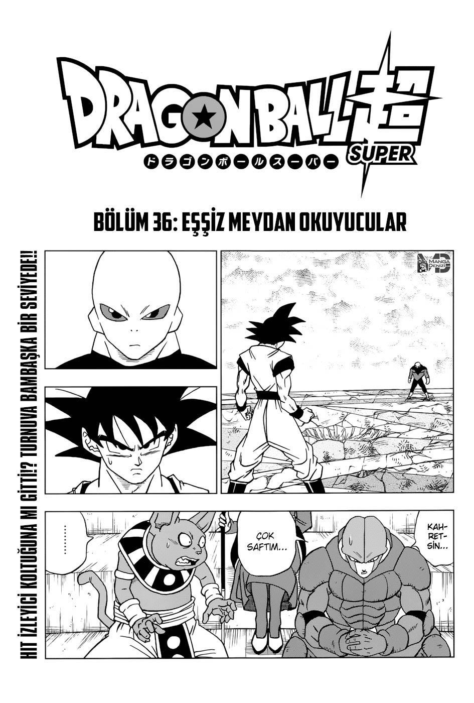 Dragon Ball Super mangasının 36 bölümünün 2. sayfasını okuyorsunuz.