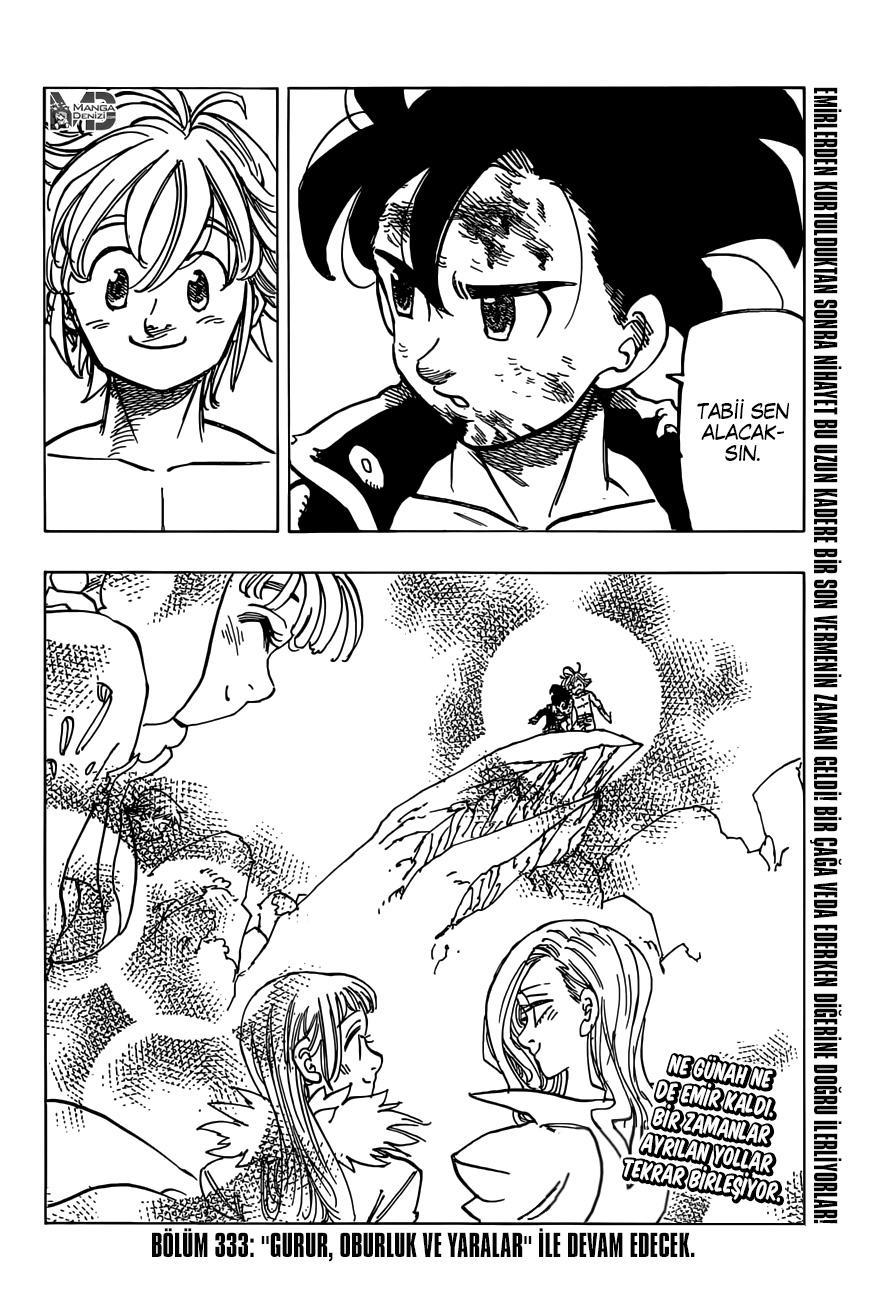 Nanatsu no Taizai mangasının 332 bölümünün 19. sayfasını okuyorsunuz.