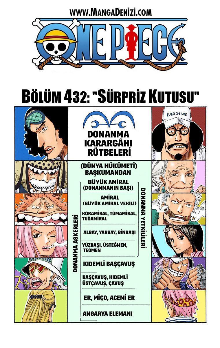 One Piece [Renkli] mangasının 0432 bölümünün 2. sayfasını okuyorsunuz.