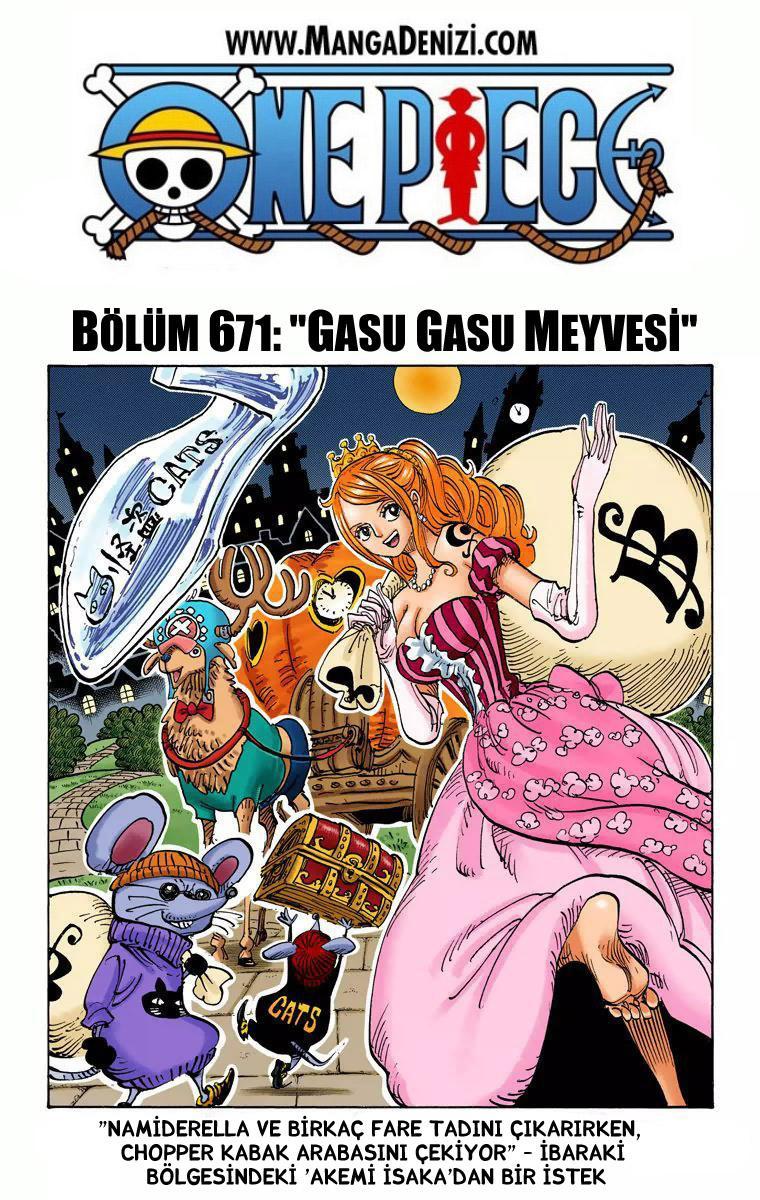One Piece [Renkli] mangasının 671 bölümünün 2. sayfasını okuyorsunuz.