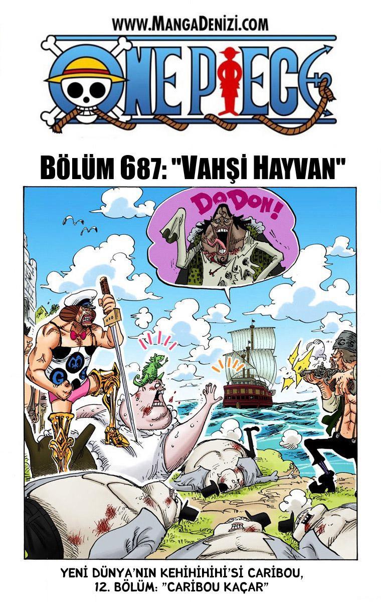 One Piece [Renkli] mangasının 687 bölümünün 2. sayfasını okuyorsunuz.