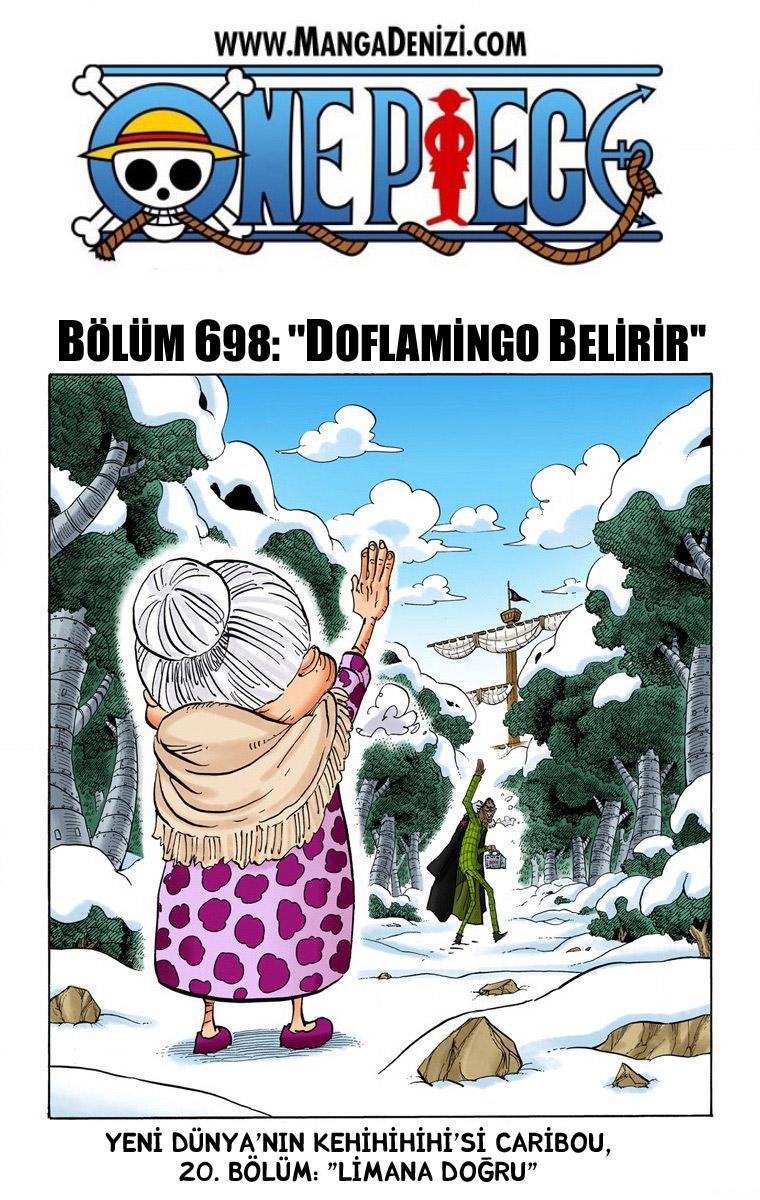 One Piece [Renkli] mangasının 698 bölümünün 2. sayfasını okuyorsunuz.