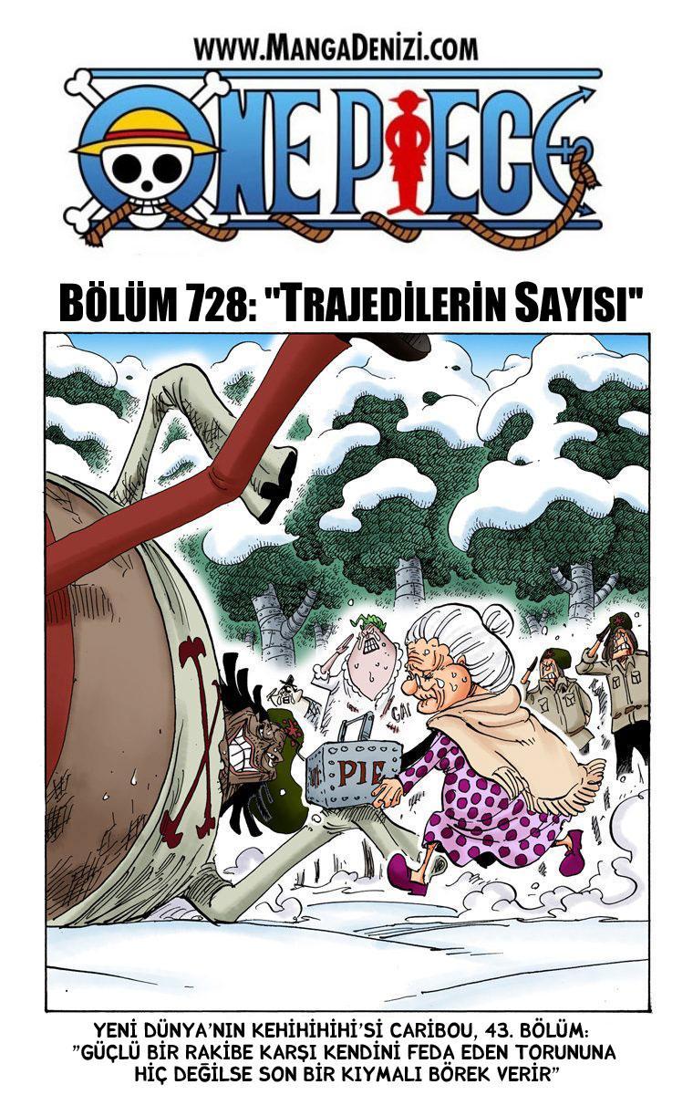 One Piece [Renkli] mangasının 728 bölümünün 2. sayfasını okuyorsunuz.