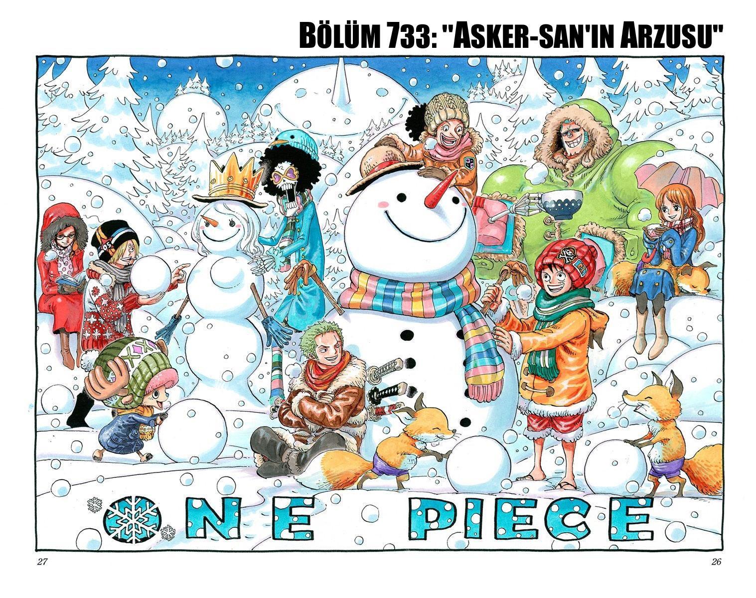 One Piece [Renkli] mangasının 733 bölümünün 2. sayfasını okuyorsunuz.
