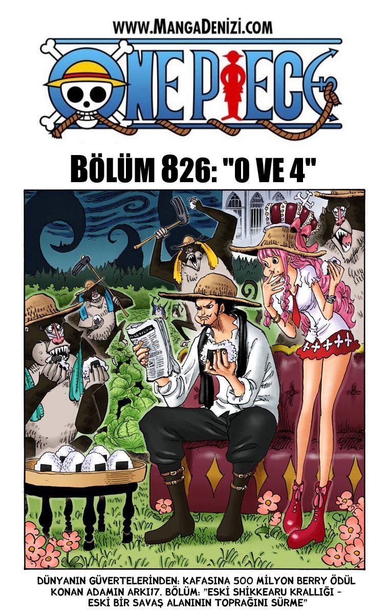 One Piece [Renkli] mangasının 826 bölümünün 2. sayfasını okuyorsunuz.