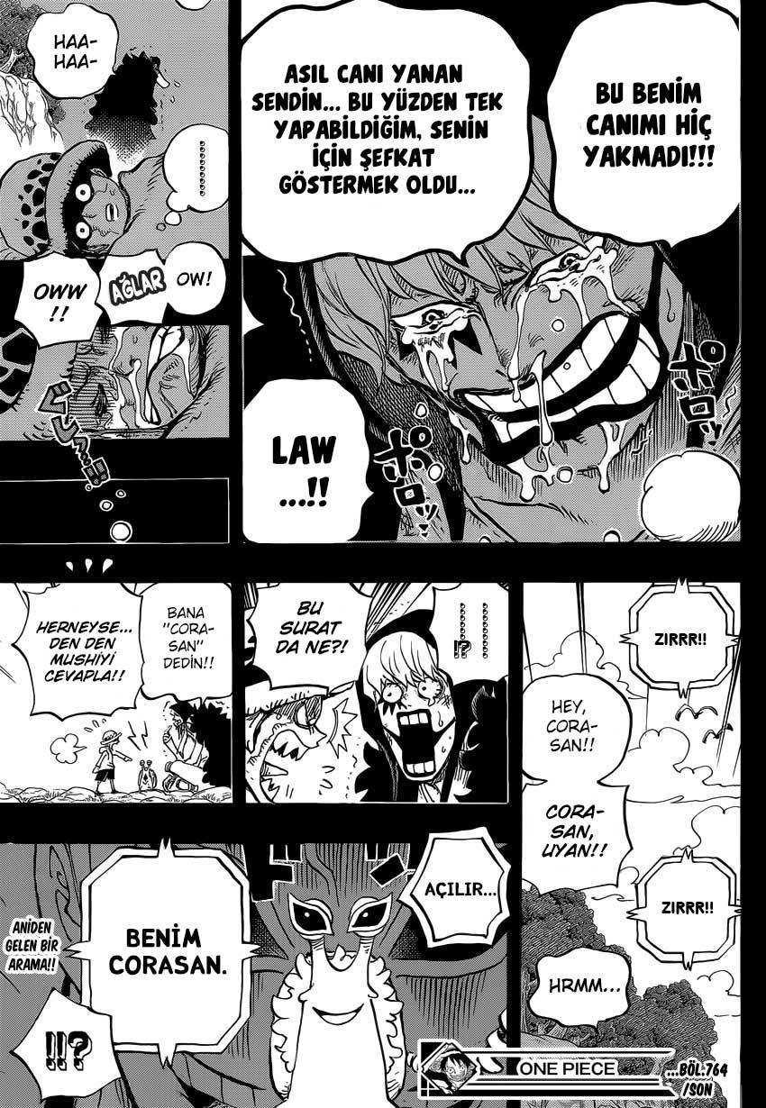 One Piece mangasının 0764 bölümünün 18. sayfasını okuyorsunuz.