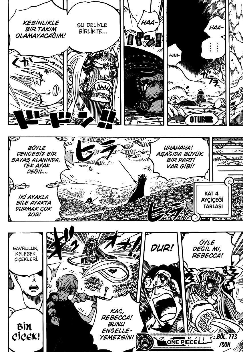 One Piece mangasının 0773 bölümünün 17. sayfasını okuyorsunuz.